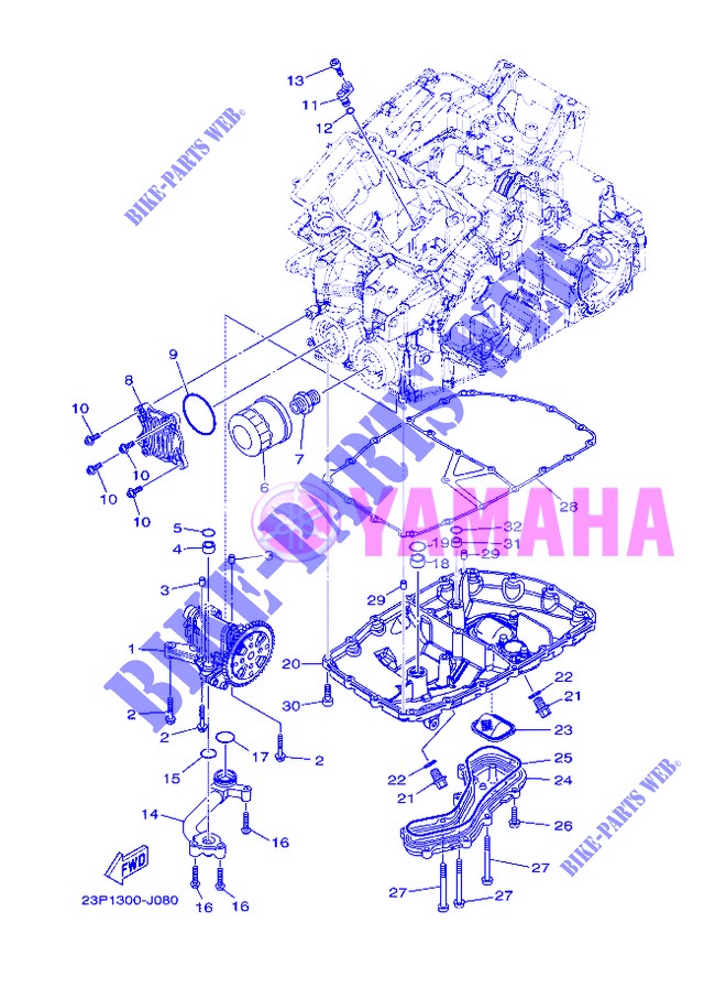 POMPE A HUILE pour Yamaha XT1200Z de 2013