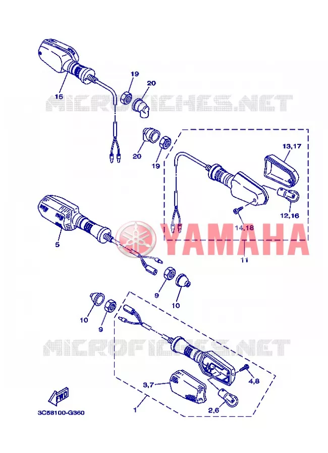 CLIGNOTANT Yamaha MOTO 250 2013 XT  XT250