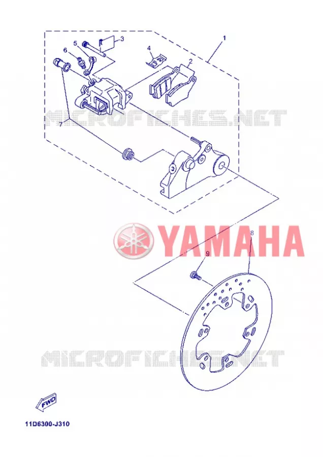FREIN ARRIERE Yamaha MOTO 660 2013 XTZ TENERE  XT660Z