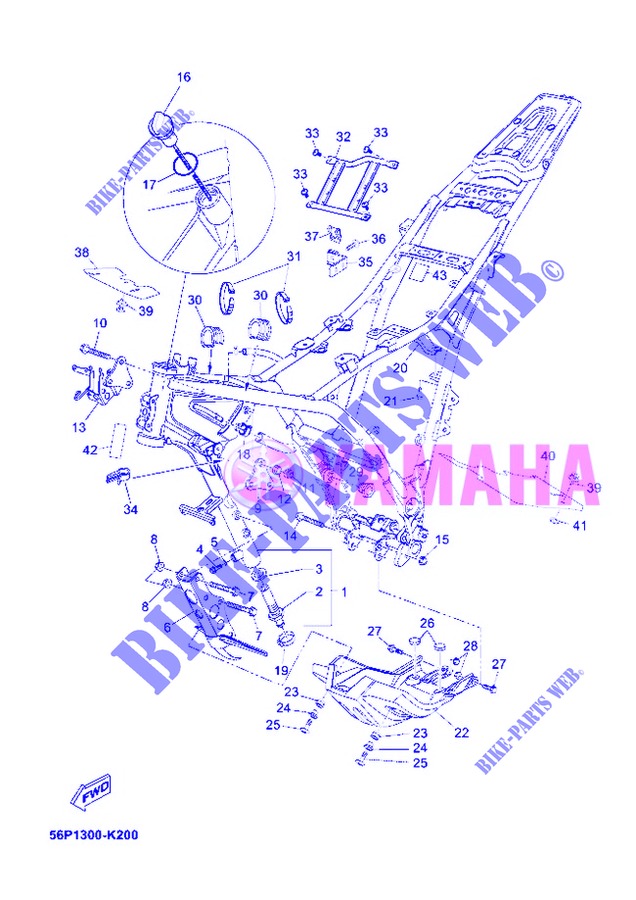 CADRE pour Yamaha XT660ZA de 2013