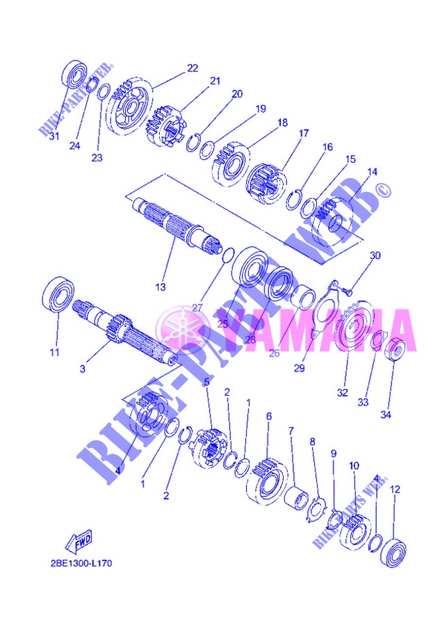 TRANSMISSION pour Yamaha XT660ZA de 2013