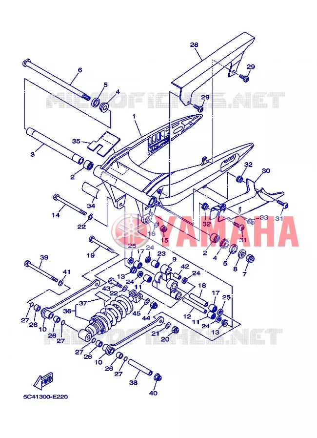 BRAS OSCILLANT / AMORTISSEUR Yamaha MOTO 1900 2013 MIDNIGHT STAR  XV1900A