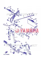 SUPPORT / REPOSE PIEDS pour Yamaha YBR125E de 2013