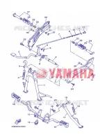 SUPPORT / REPOSE PIEDS pour Yamaha YBR125EGS de 2013