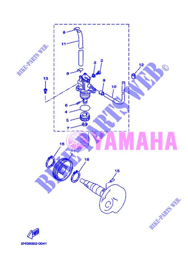POMPE A HUILE pour Yamaha EW50N de 2013