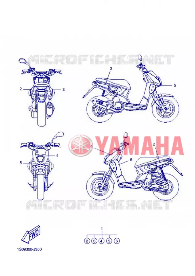 EMBLEME Yamaha SCOOTER 50 2013 STUNT SLIDER  EW50N