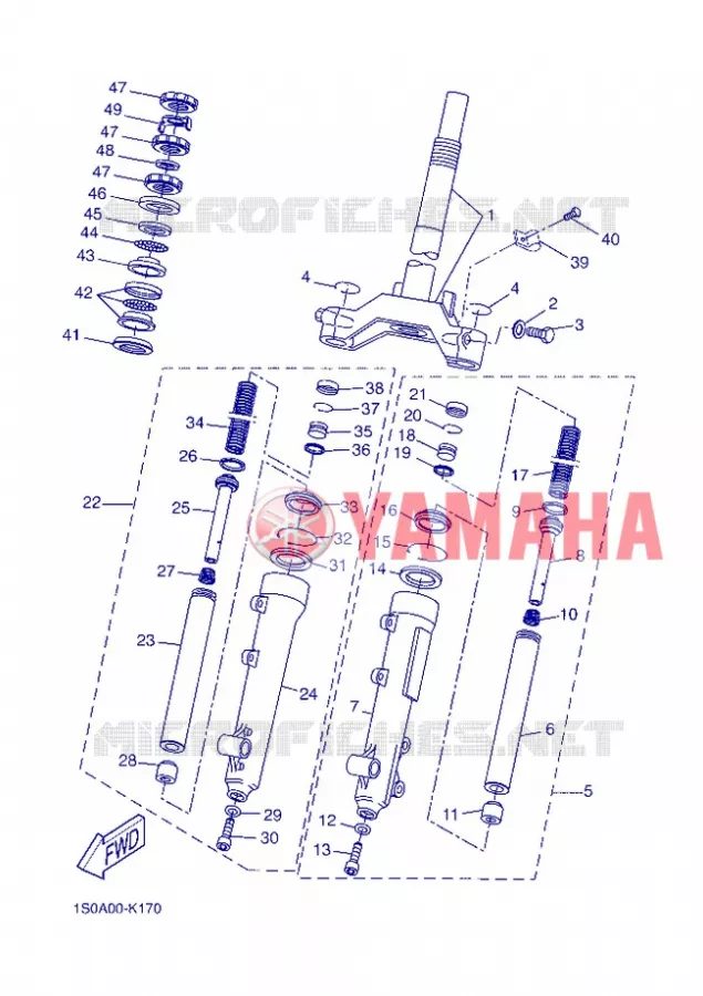 FOURCHE Yamaha SCOOTER 50 2013 STUNT SLIDER  EW50N