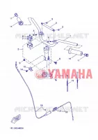 GUIDON ET CABLES pour Yamaha AEROX 50 NAKED  de 2013