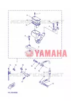 MAITRE CYLINDRE DE FREIN ARRIERE pour Yamaha AEROX 50 NAKED  de 2013