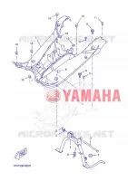 SUPPORT / REPOSE PIEDS pour Yamaha AEROX 50 NAKED  de 2013