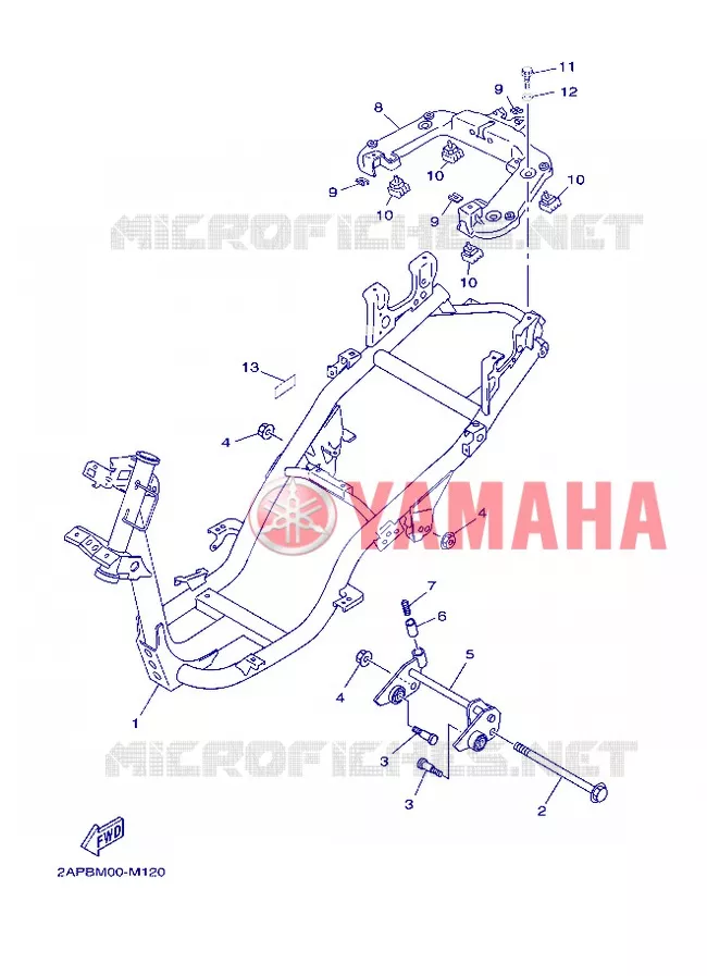 CADRE Yamaha SCOOTER 50 2013 NEOS  YN50