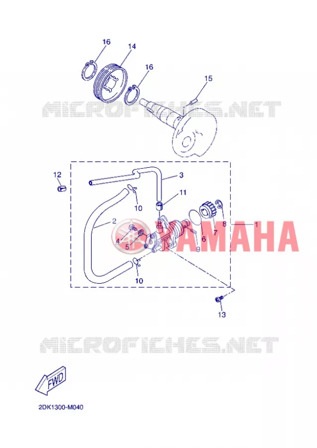 POMPE A HUILE Yamaha SCOOTER 50 2013 OVETTO ONE  YN50E