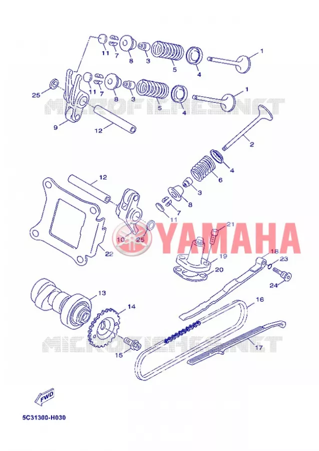 SOUPAPE Yamaha SCOOTER 50 2013 OVETTO 4T  YN50F