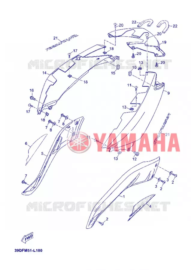 COUVERCLE LATERAL Yamaha SCOOTER 125 2013 XMAX  YP125R