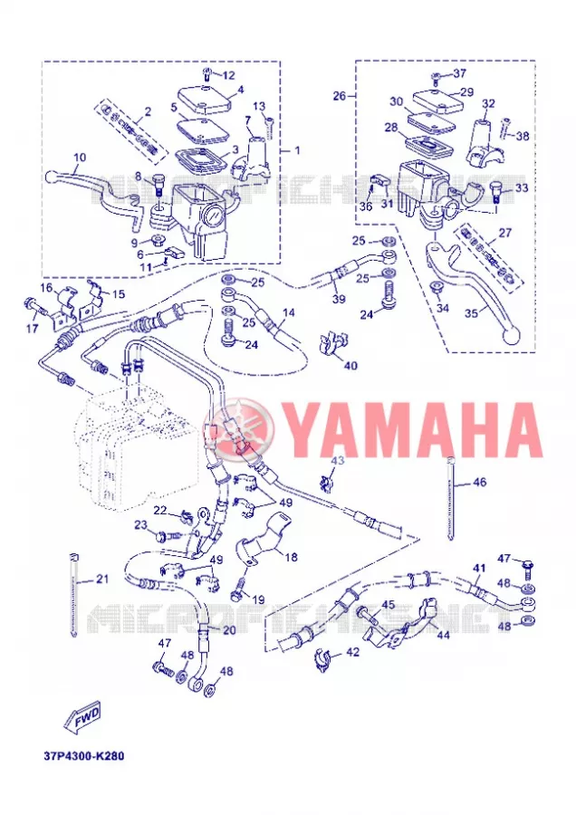 MAITRE CYLINDRE DE FREIN AVANT Yamaha SCOOTER 125 2013 XMAX ABS  YP125RA