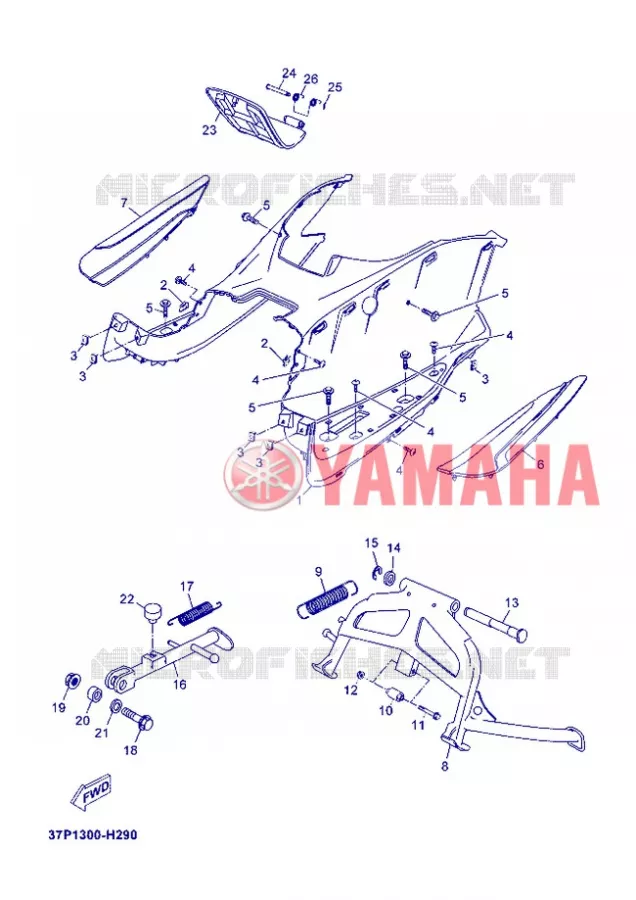 SUPPORT / REPOSE PIEDS Yamaha SCOOTER 125 2013 XMAX ABS  YP125RA