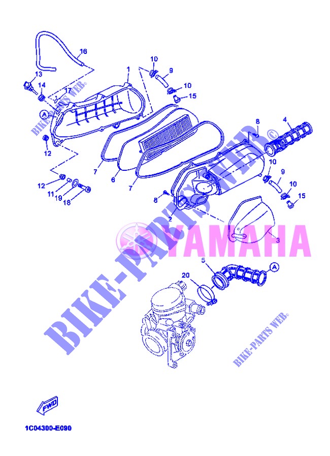 ADMISSION 2 pour Yamaha YP250R de 2013