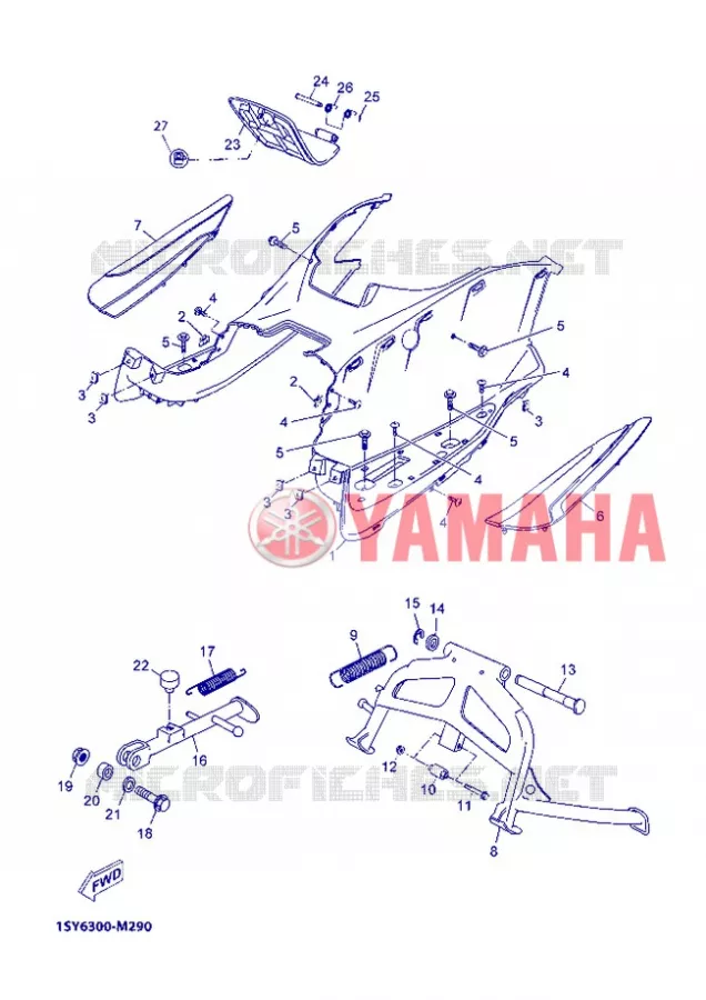SUPPORT / REPOSE PIEDS Yamaha SCOOTER 250 2013 XMAX  YP250R