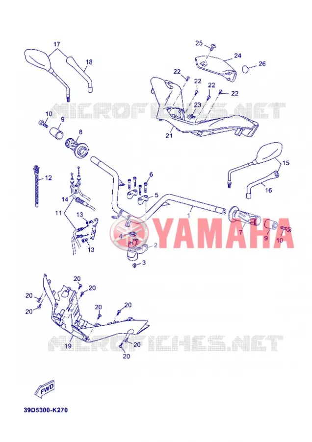 GUIDON ET CABLES Yamaha SCOOTER 250 2013 XMAX  YP250R