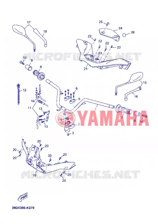 GUIDON ET CABLES Yamaha SCOOTER 250 2013 XMAX ABS  YP250RA