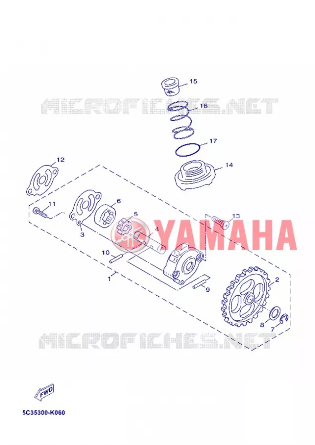 POMPE A HUILE Yamaha SCOOTER 50 2013 NEOS 4T UBS  YN50FU