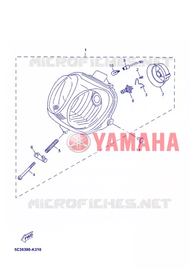 PHARE  Yamaha SCOOTER 50 2013 NEOS 4T UBS  YN50FU