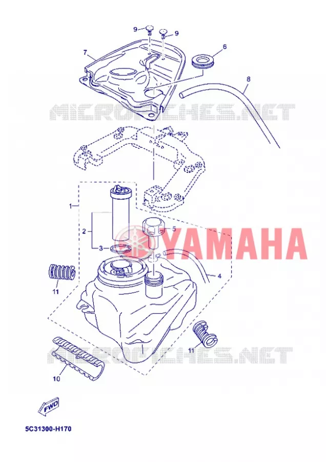 RESERVOIR A ESSENCE Yamaha SCOOTER 50 2013 NEOS 4T UBS  YN50FU