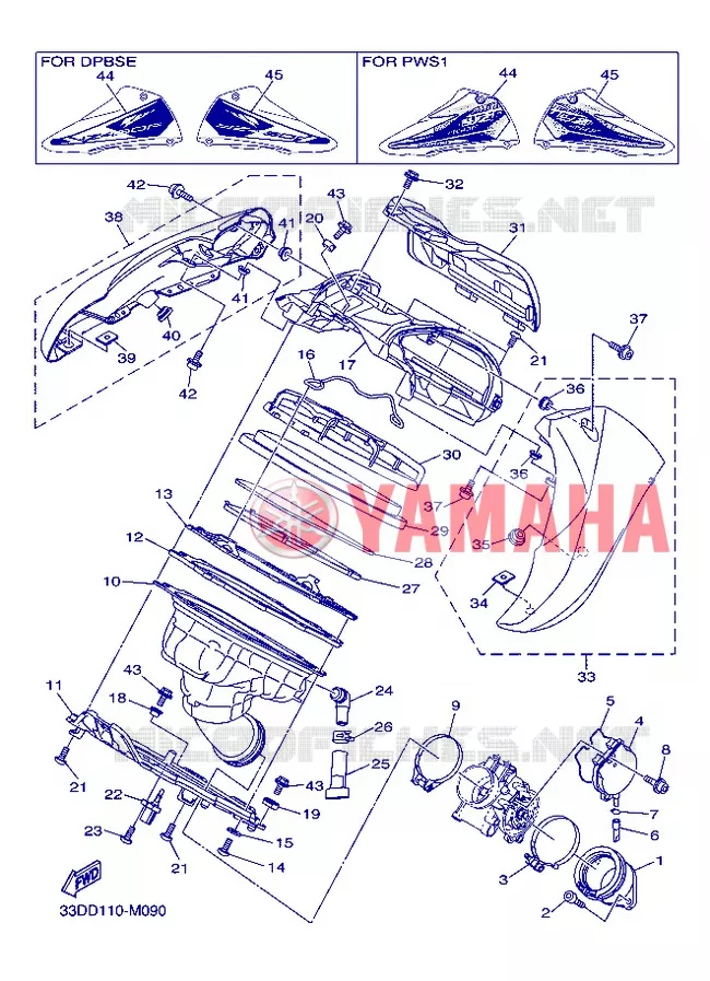ADMISSION Yamaha MOTO 450 2013 YZF  YZ450F