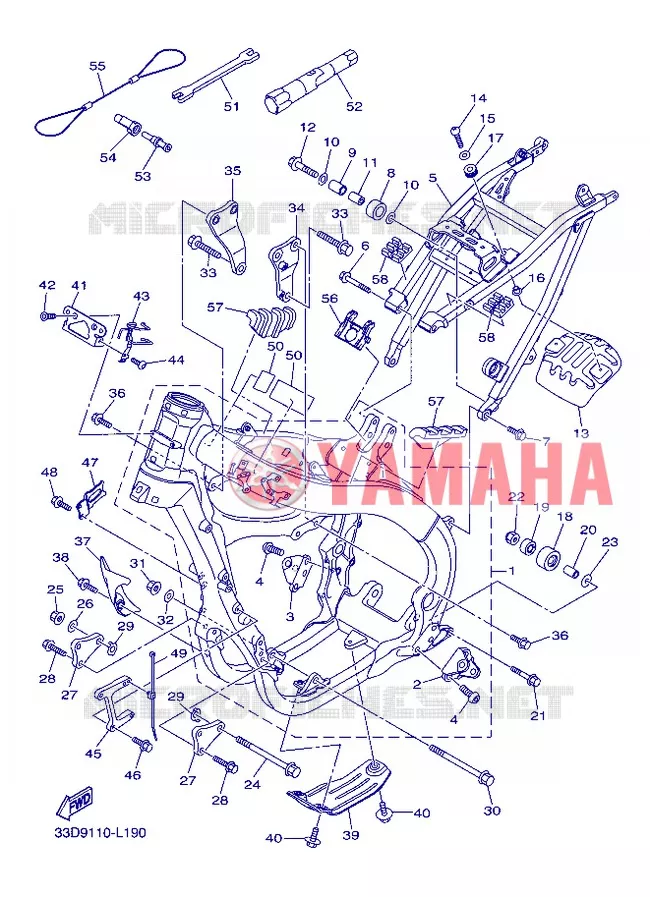 CADRE Yamaha MOTO 450 2013 YZF  YZ450F