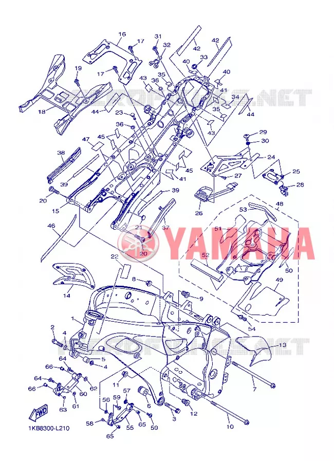 CADRE Yamaha MOTO 1000 2013 R1  YZF-R1