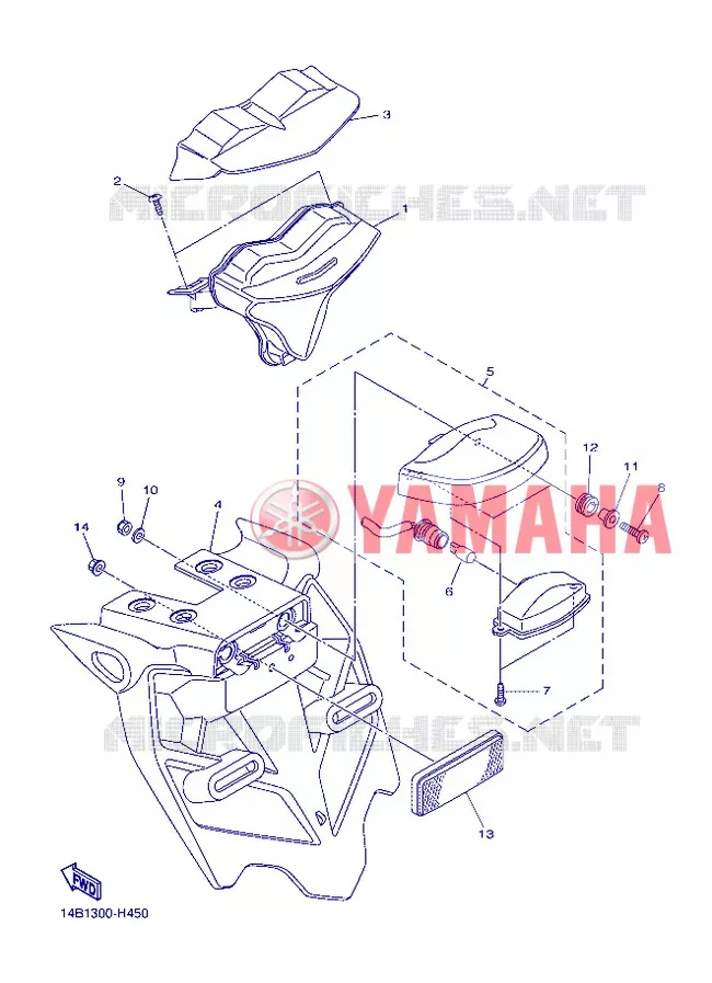 FEU ARRIERE Yamaha MOTO 1000 2013 R1  YZF-R1