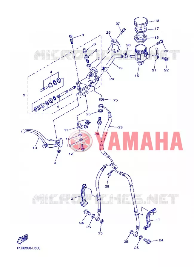 MAITRE CYLINDRE DE FREIN AVANT Yamaha MOTO 1000 2013 R1  YZF-R1