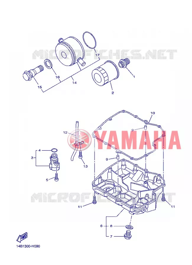 FILTRE A HUILE Yamaha MOTO 1000 2013 R1  YZF-R1