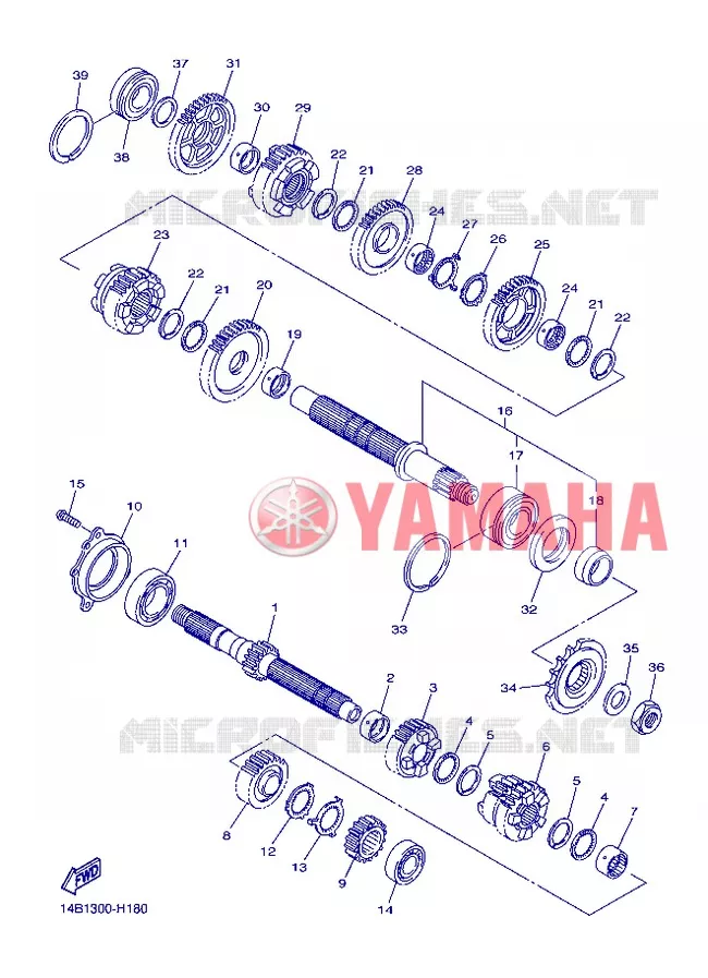 TRANSMISSION Yamaha MOTO 1000 2013 R1  YZF-R1
