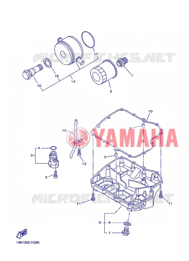 FILTRE A HUILE Yamaha MOTO 1000 2013 R1  YZF-R1