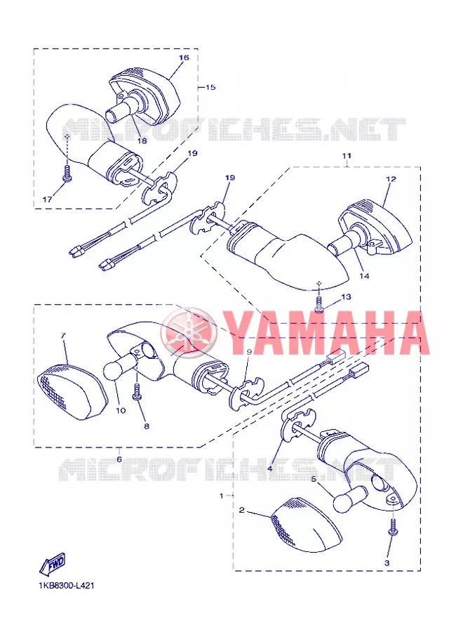 CLIGNOTANT Yamaha MOTO 1000 2013 R1  YZF-R1