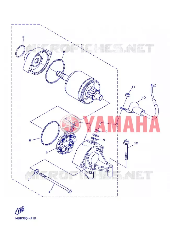 DEMARREUR Yamaha MOTO 1000 2013 R1  YZF-R1