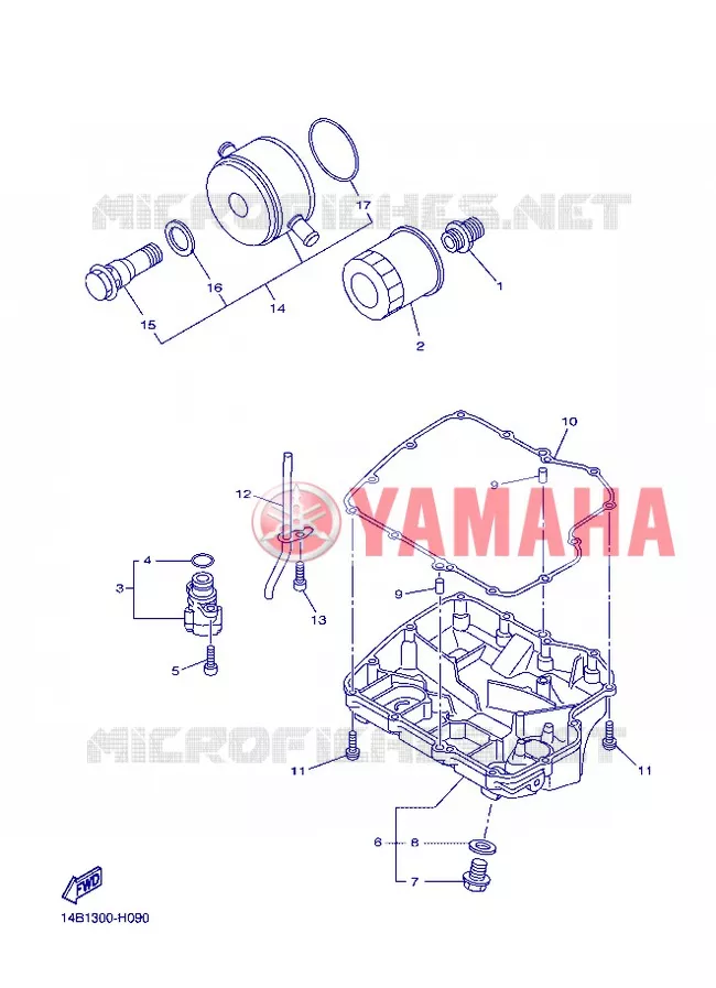 FILTRE A HUILE Yamaha MOTO 1000 2013 R1  YZF-R1