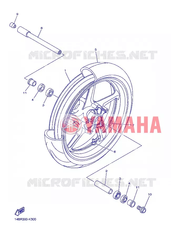 ROUE AVANT Yamaha MOTO 1000 2013 R1  YZF-R1