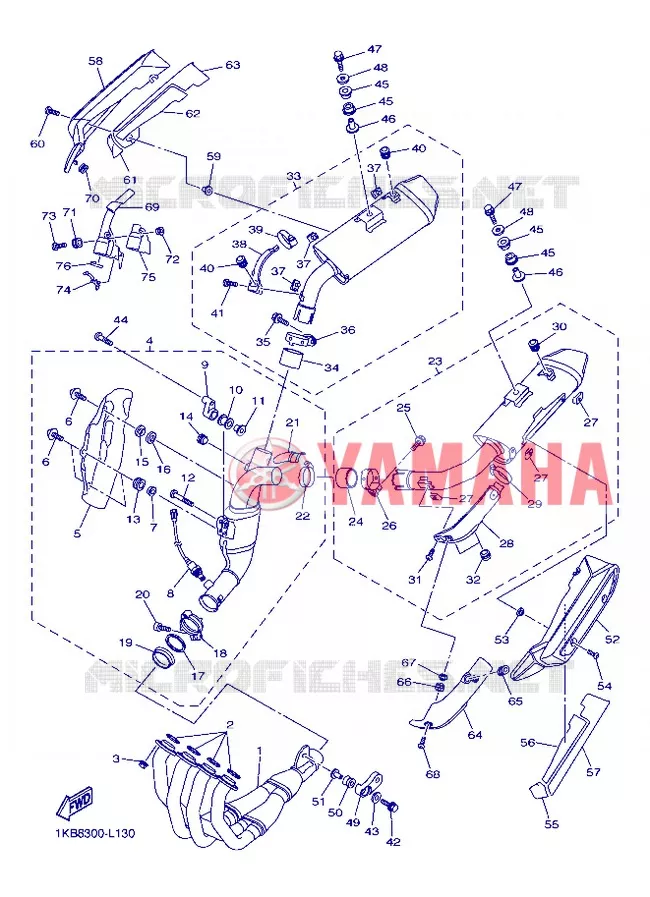 ECHAPPEMENT Yamaha MOTO 1000 2013 R1  YZF-R1