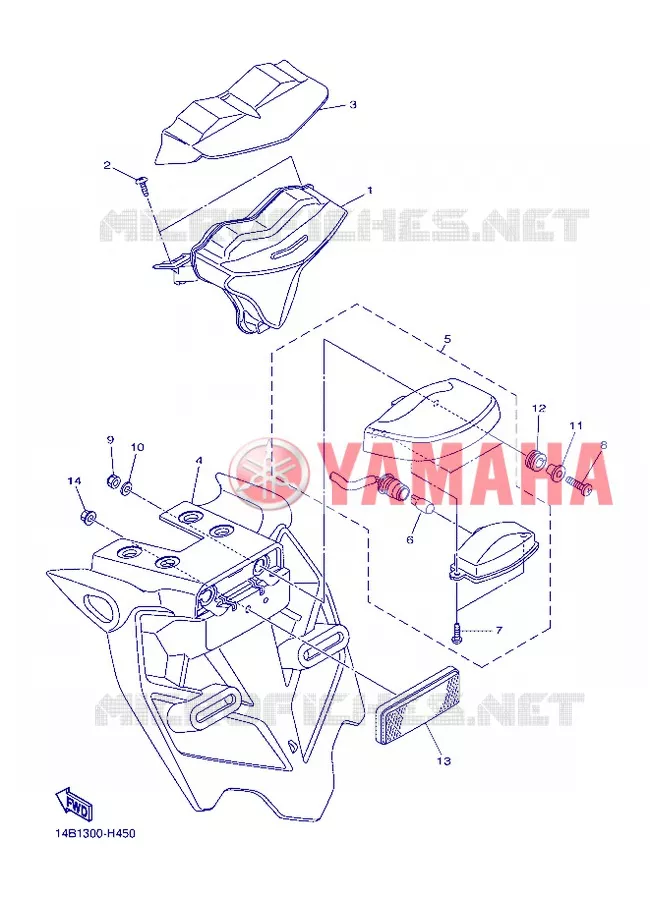 FEU ARRIERE Yamaha MOTO 1000 2013 R1  YZF-R1