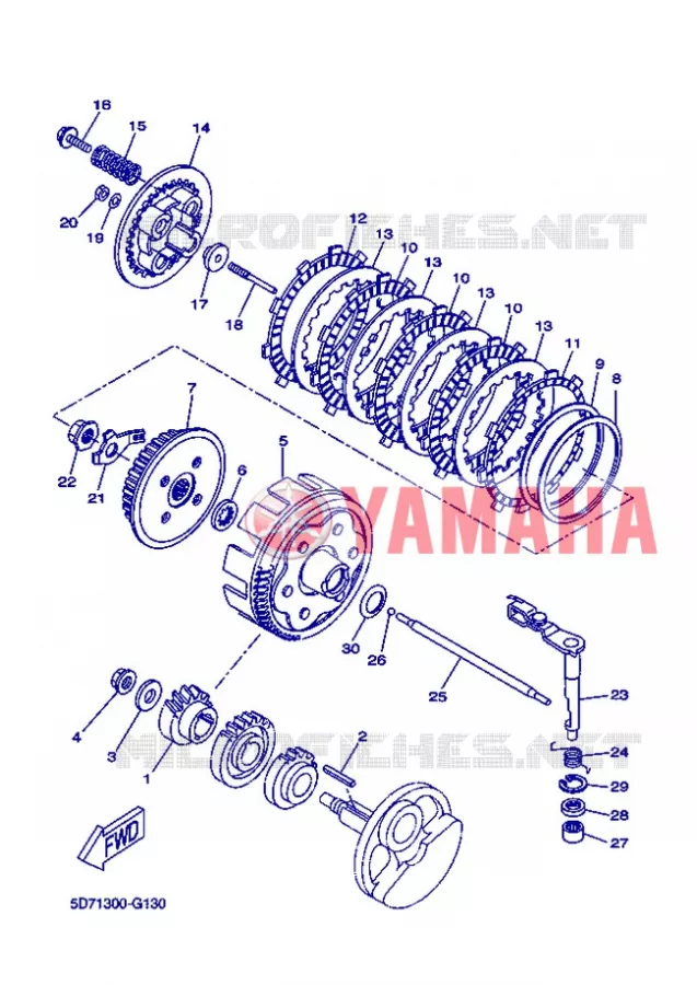EMBRAYAGE DE DEMARREUR Yamaha MOTO 125 2013 R125  YZF-R125