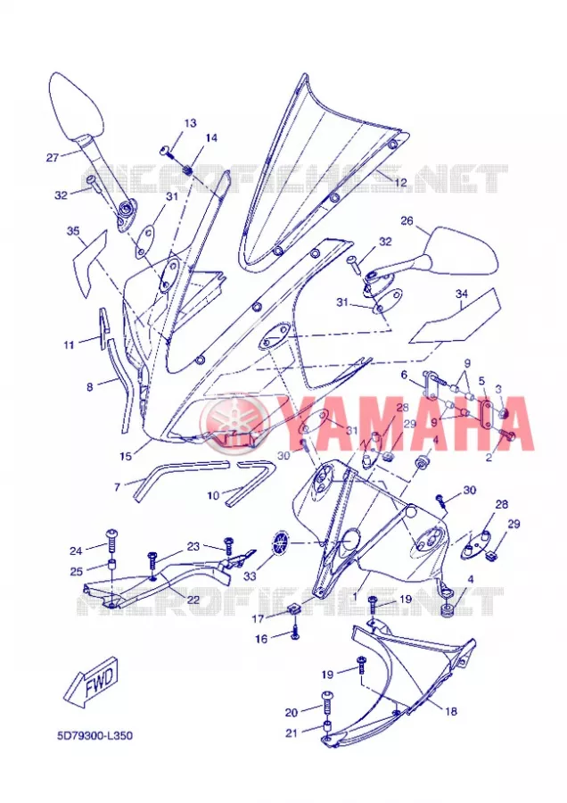 CARENAGES 2 Yamaha MOTO 125 2013 R125  YZF-R125