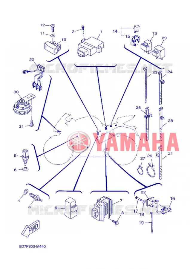 PARTIE ELECTRIQUE 2 Yamaha MOTO 125 2013 R125  YZF-R125