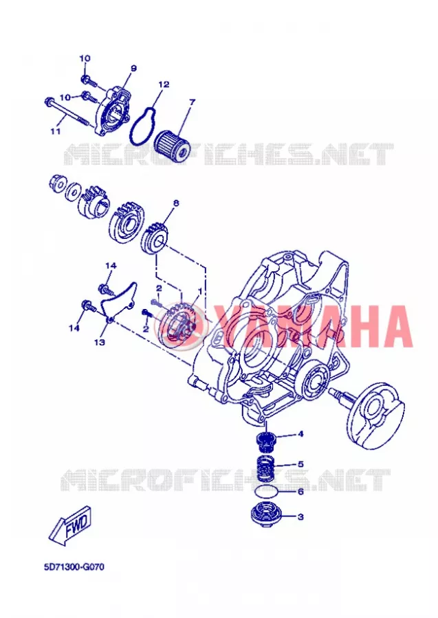 POMPE A HUILE Yamaha MOTO 125 2013 R125  YZF-R125