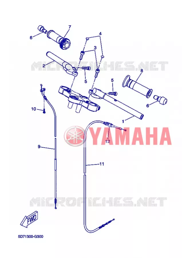GUIDON ET CABLES Yamaha MOTO 125 2013 R125  YZF-R125