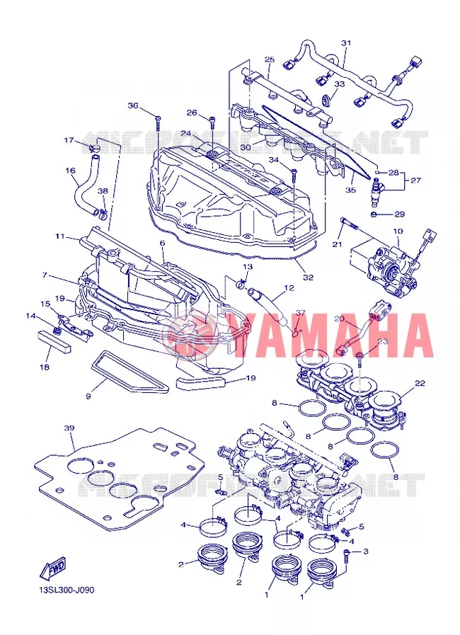 ADMISSION Yamaha MOTO 600 2013 R6  YZF-R6