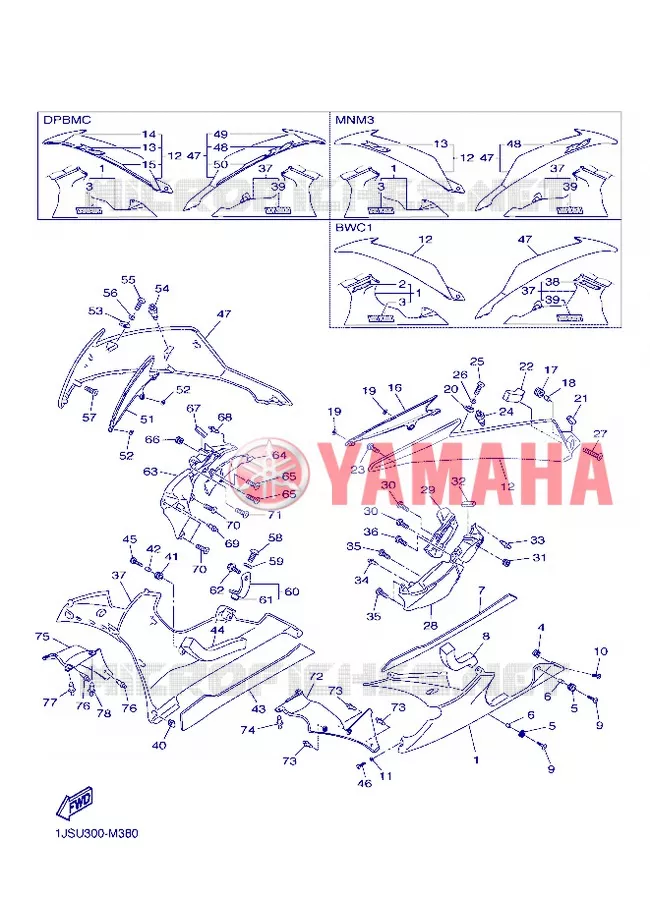 CARENAGES 2 Yamaha MOTO 600 2013 R6  YZF-R6