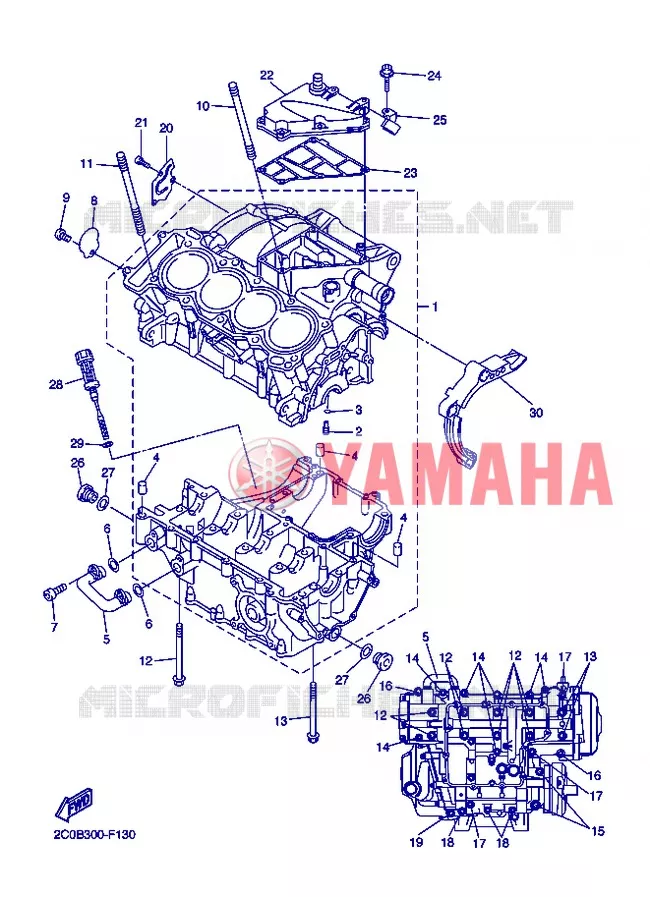 CARTER MOTEUR Yamaha MOTO 600 2013 R6  YZF-R6
