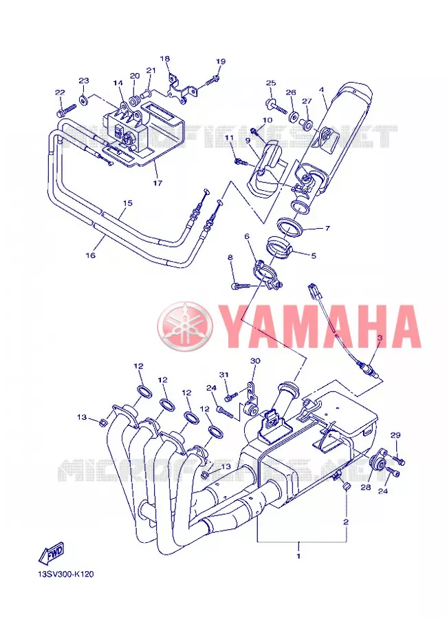 ECHAPPEMENT Yamaha MOTO 600 2013 R6  YZF-R6